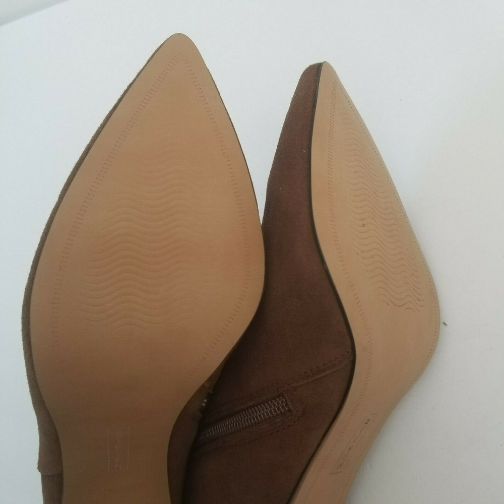 Steven By Steven Madden Leila Brown Suede Booties - Picture 6 of 8